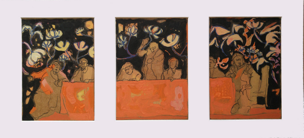 Phylactère XIV - tempera - 53x26